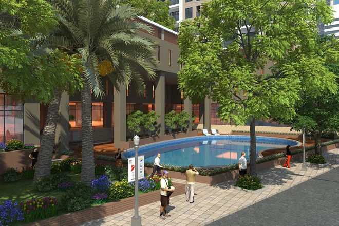Bể bơi ngoài trời trong Dự án chung cư D’el Dorado Phú Thanh